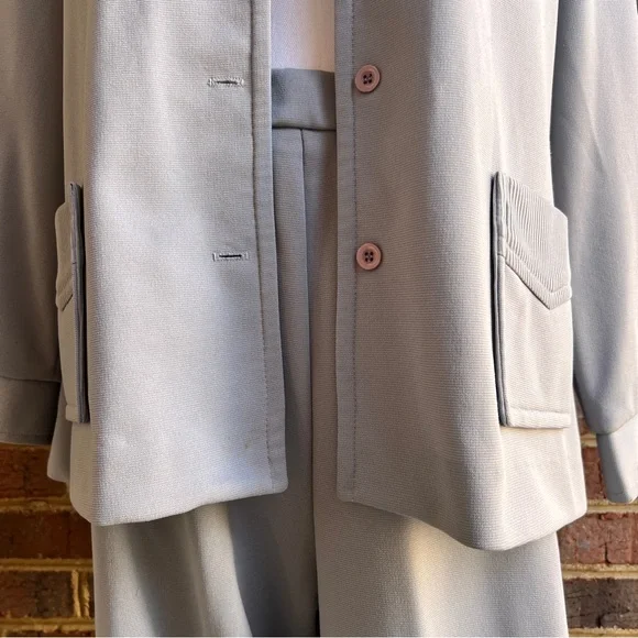 Vintage 1970’s Mr. Fine grey wide leg pant suit